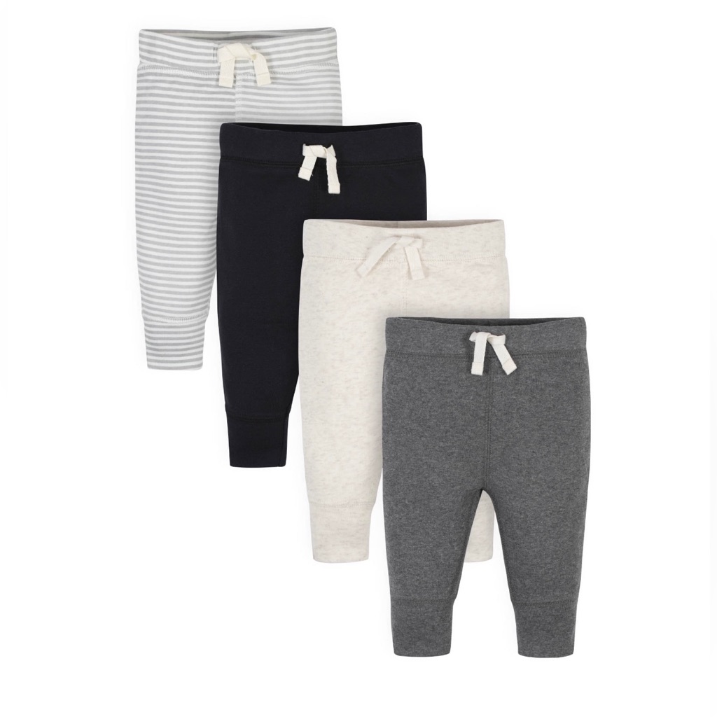 Gerber Baby Jogger Pants, 4-Pack 6-9mo